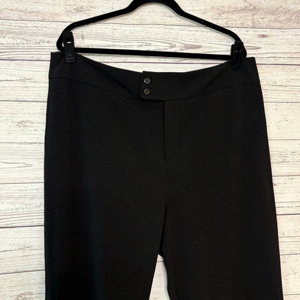 NYJD Womens Double Button Black Slacks‎ 18W - Picture 3 of 6